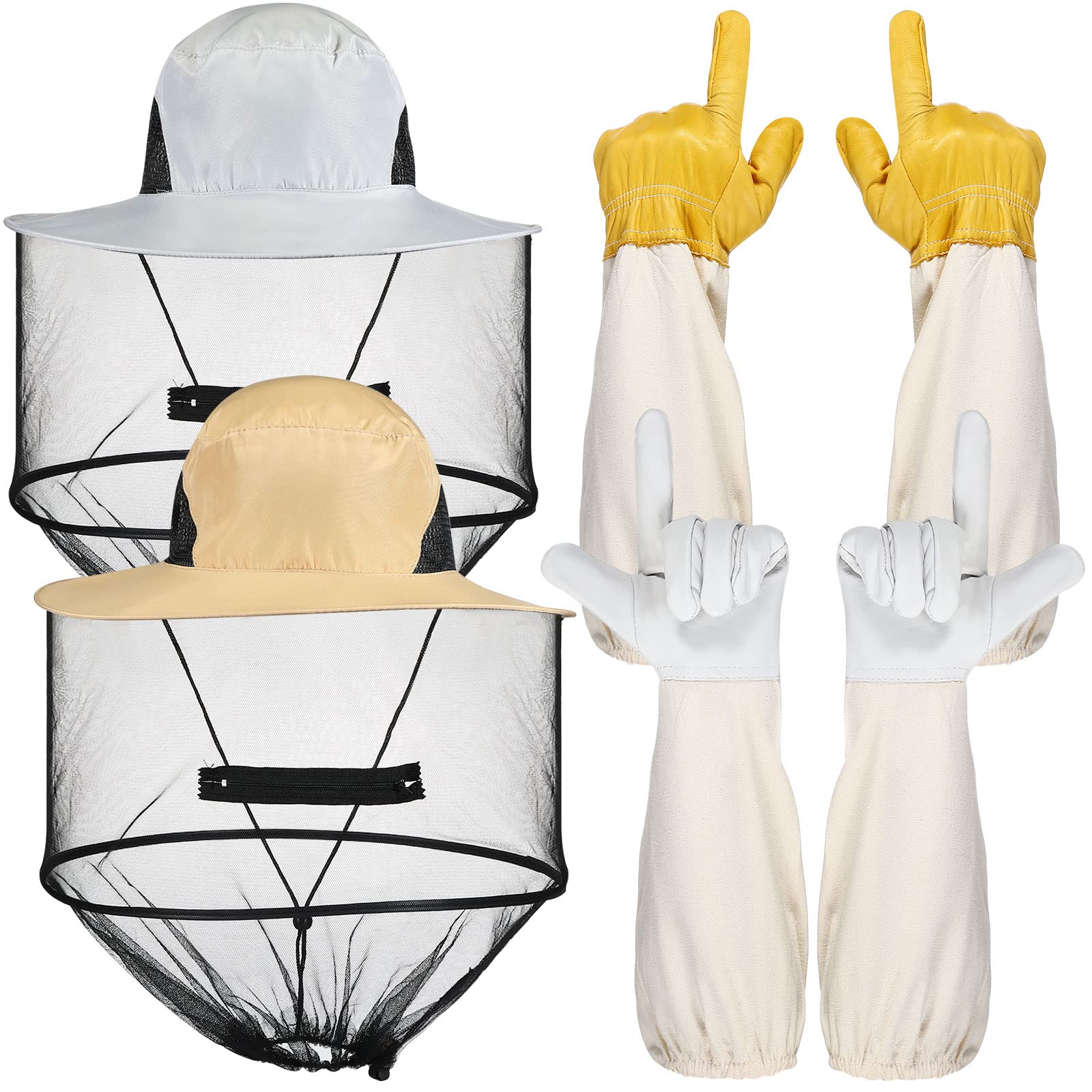 Newcotte Beekeeping Gloves Hats Set